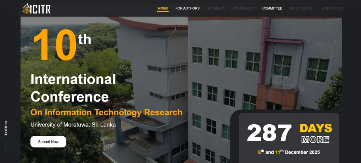 ICITR- Official Website 2025